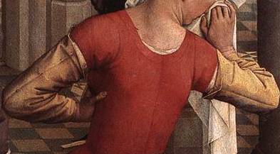 Rogier van der Weyden, Descente de croix, détail
